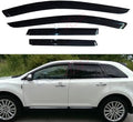 4pcs Front+Rear Smoke Sun/Rain Guard Outside Mount Tape-On Window Visors by LQQDP