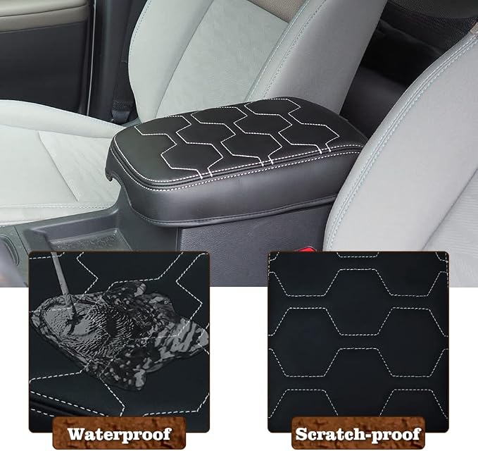 Muslogy for Frontier Center Console Pad Armrest Box Cover Vegan Leather Soft - Image 2
