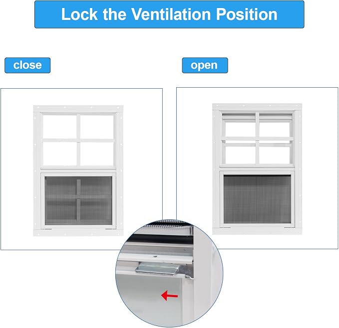 NeatiEase Upgraded Shed Windows 2 Pack, Chicken Coop - Image 4
