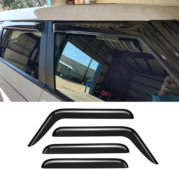 94367 Sunproof Waterproof Side Window Wind Deflector, Window Visor fit - Image 2
