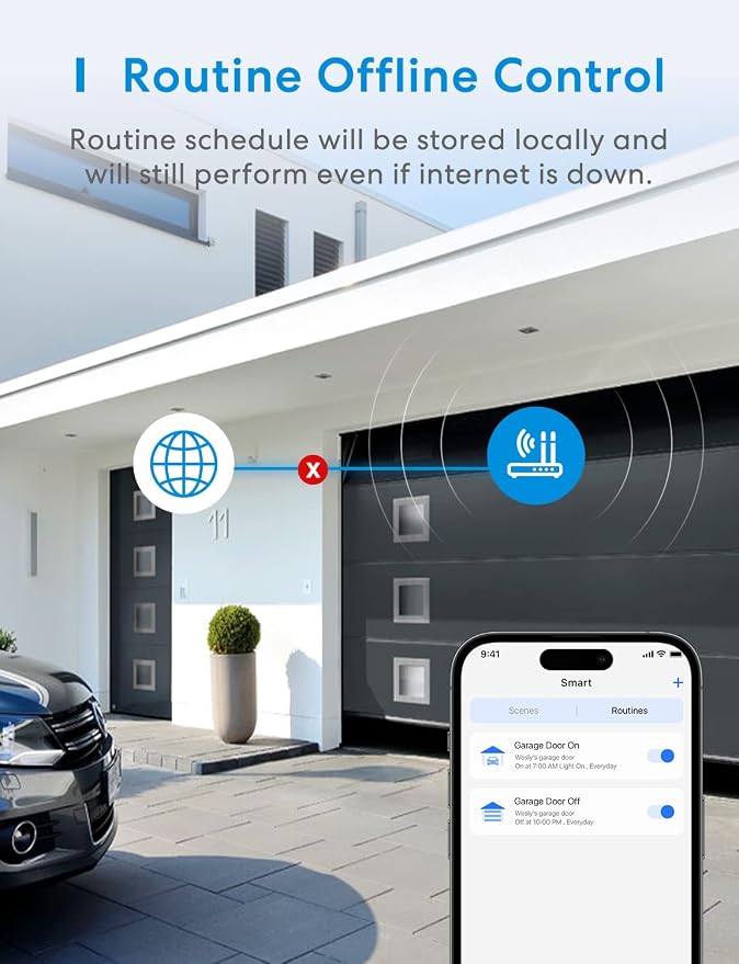 meross Smart WiFi Garage Door Opener Remote, App Control, Works - Image 8