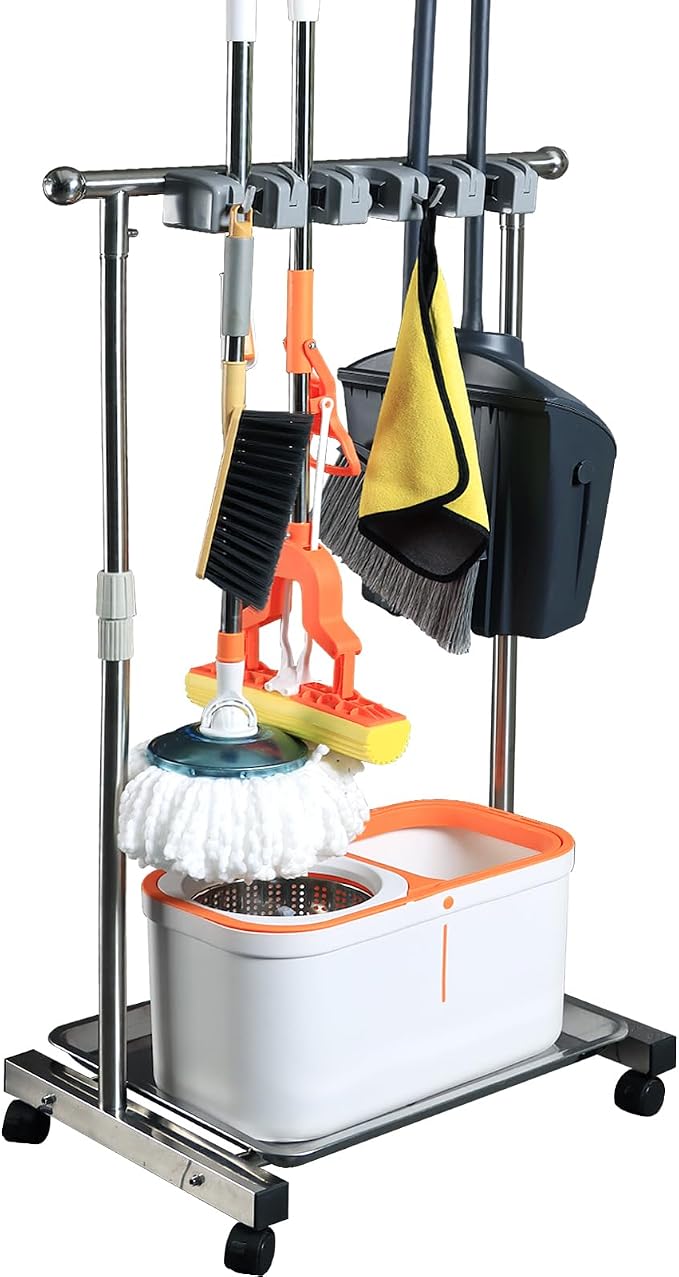 Stainless Steel Mop and Broom Holder by JGLDG
