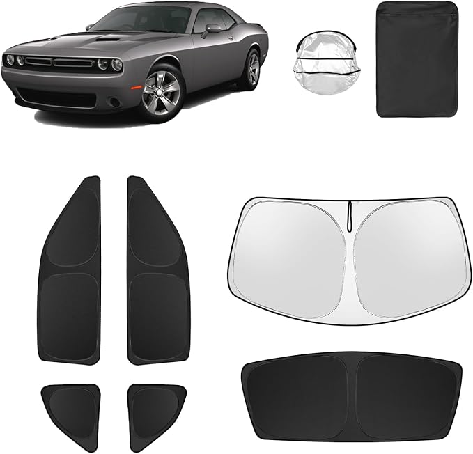 6pcs Car Window Shades for Dodge Challenger 2015-2023 Accessories, Windshield by Unknown