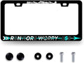 Run More Worry Less License Plate Frame Mountain Arrow License Plate Holder by RNKATIH
