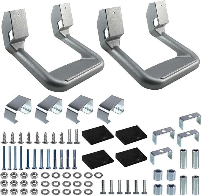 RULLINE Silver Powder Coated Truck Side Step Set - Image 3