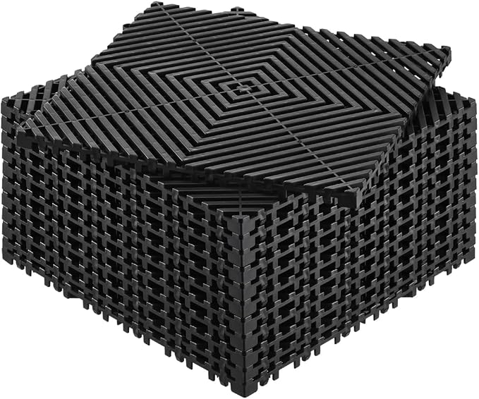 VEVOR Interlocking Drainage Mat, 12” x 12” Modular Interlocking Cushion by VEVOR