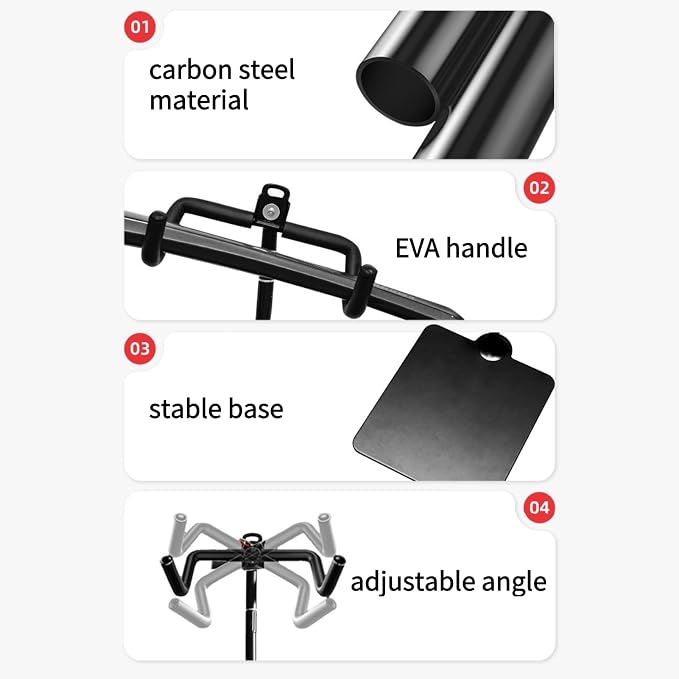 Rcool Carbon Steel Bike Stand, Adjustable 24-51in, Home Garage Parking Rack - Image 5