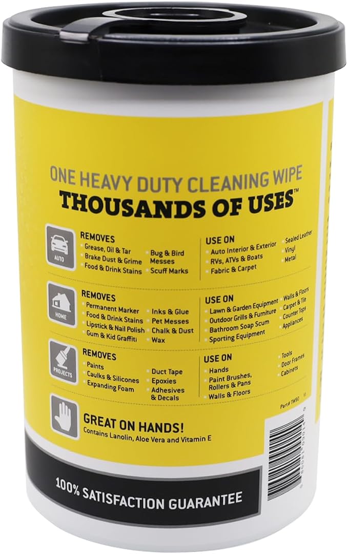 Tub O' Towels Heavy-Duty Multi-Surface Cleaning Wipes, Removes Grease, Tough - Image 2