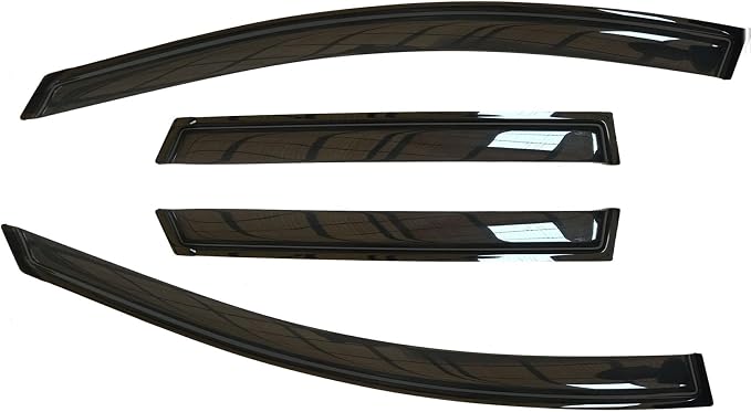 4pcs Outside Mount Style Window Rain Guards Durable Side Window Wind Deflectors by Deebior