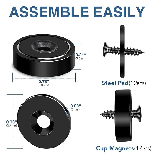 MIKEDE Strong Magnets Heavy Duty, 40LB Strong Rare Earth Magnets, Powerful Pot - Image 2