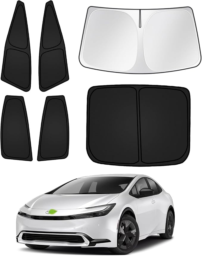 Sunshades for Toyota Prius 2023-2025 2026 Accessories Windshield Sun Shade Side by Canvcle