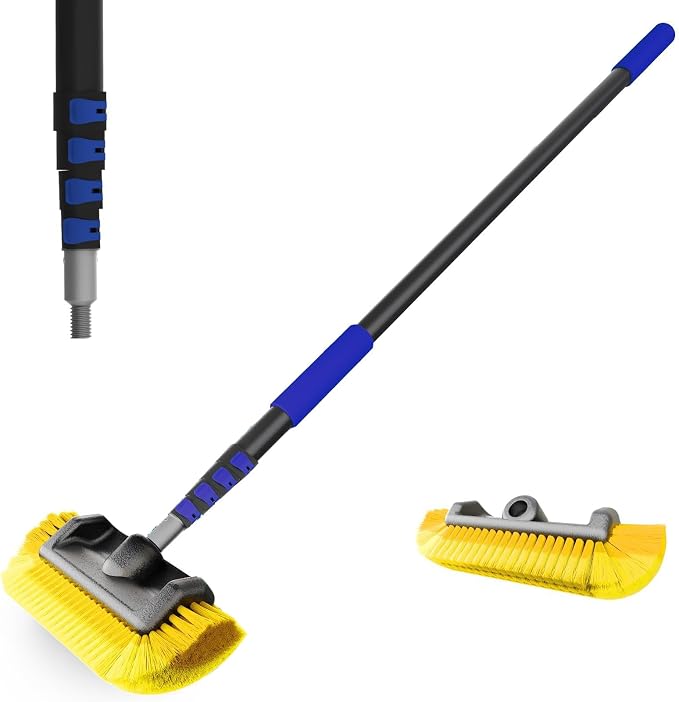 12FT Car Wash Brush with Long Handle, Car Cleaning Brush with Soft Bristle by Karveden