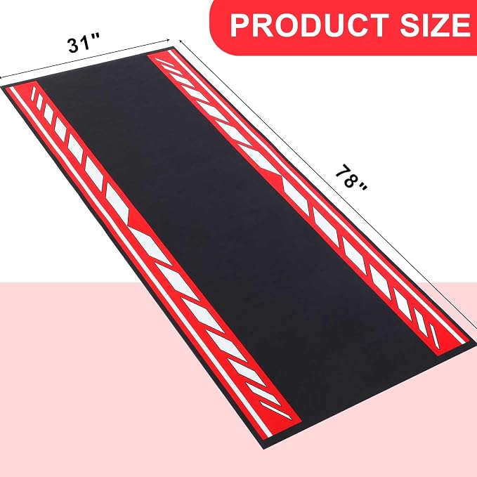 Motorcycle Mat 78 x 31 Inch Garage Floor Rug Washable Parking Mats - Image 4
