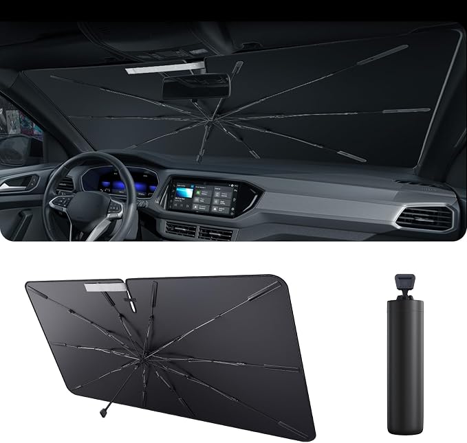 2025 Upgrade Car Windshield Sun Shade Windshield Sunshade Umbrella Protect Car - Image 2
