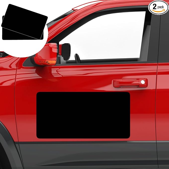 2 Pack Blank Car Door Magnet Sticker, Rounded Corners Magnetic Vehicle Sign by ANOER