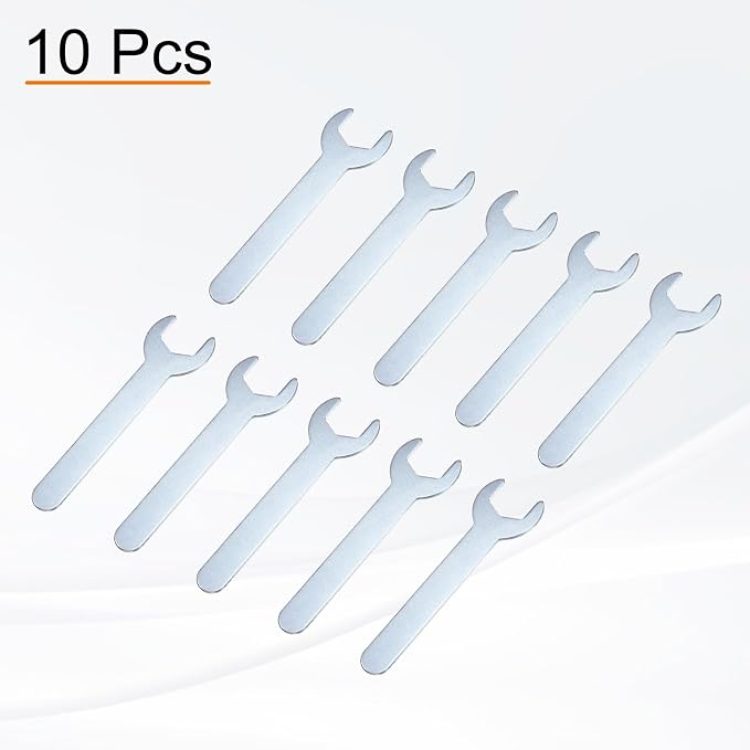 HARFINGTON 10pcs Small Wrench Open End Wrench 19x108x2mm Metric U-Shaped Single - Image 3