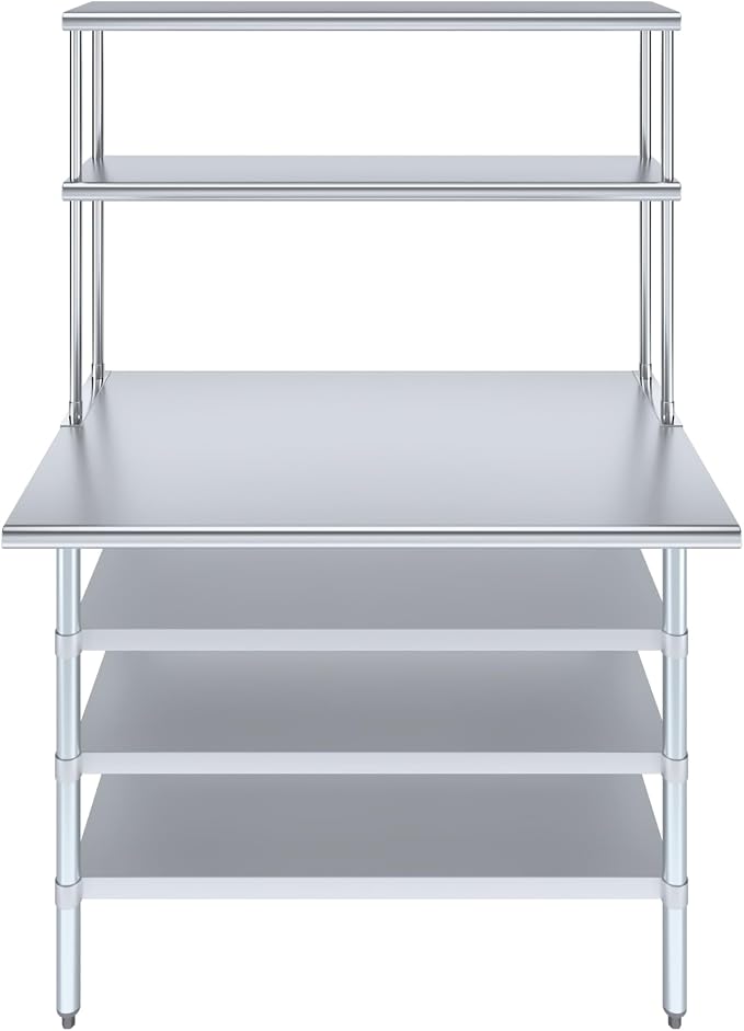 Amgood 30" x 48" Stainless Steel Work Table - Image 2