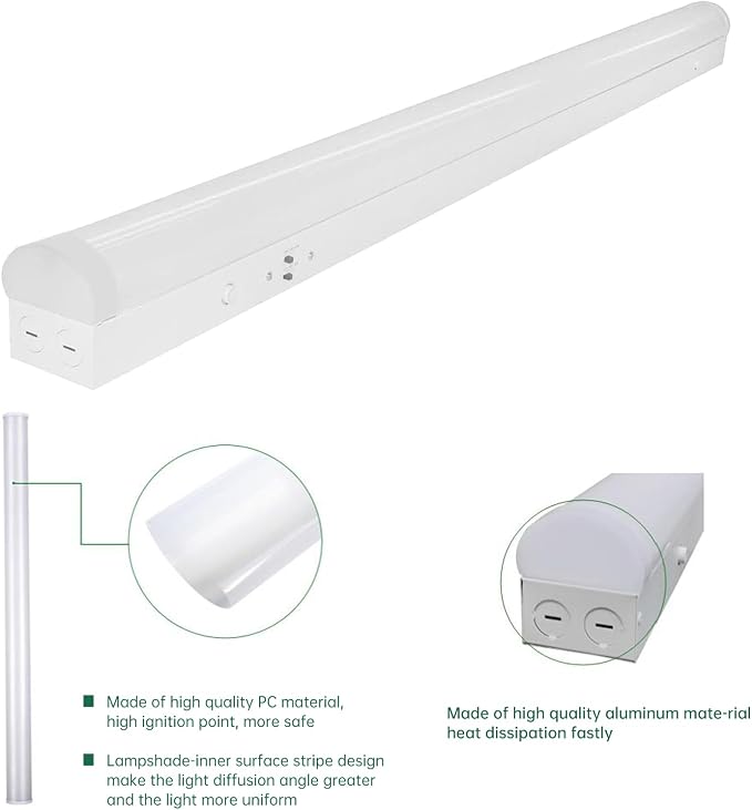 8FT LED Linear Strip Light Fixture, 8 Foot LED Shop Lights 64/75/90W - Image 2