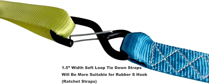 Soft Loop Tie Down Straps Heavy Duty Motorcycle Tie Down Straps Loop Straps - Image 5