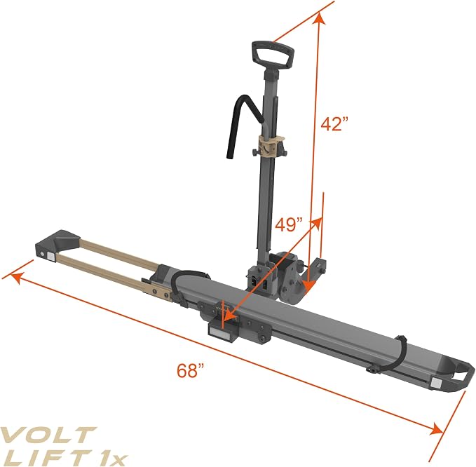 HYPERAX Patented Lift Assisted Volt Lift 1x RV Rated Hitch Mounted 2 E Bike - Image 6