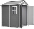 6x6 Resin Outdoor Storage Shed Kit-Perfect to Store Patio Furniture, Garden by Jaxilyn