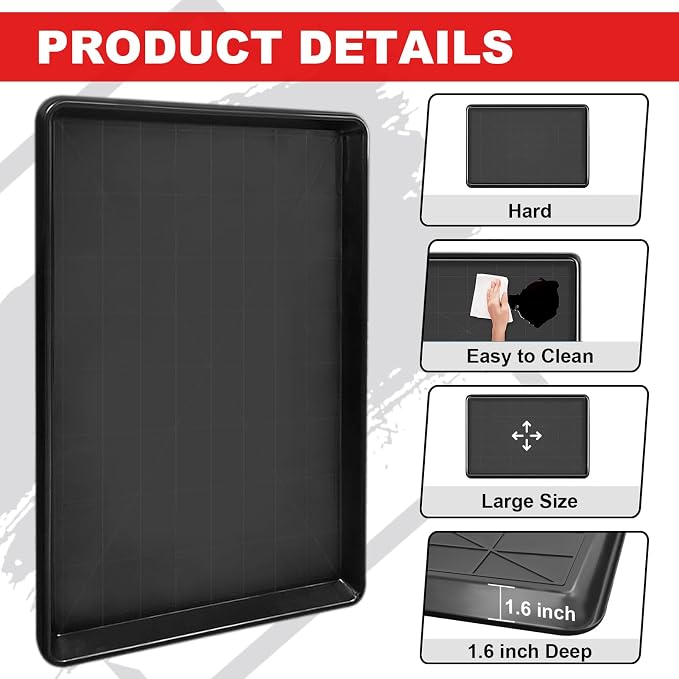 6Pcs Extra Large Car Oil Drip Pan- 35.4 x 24 x1.6 Inches Oil Drain Pan - Image 6