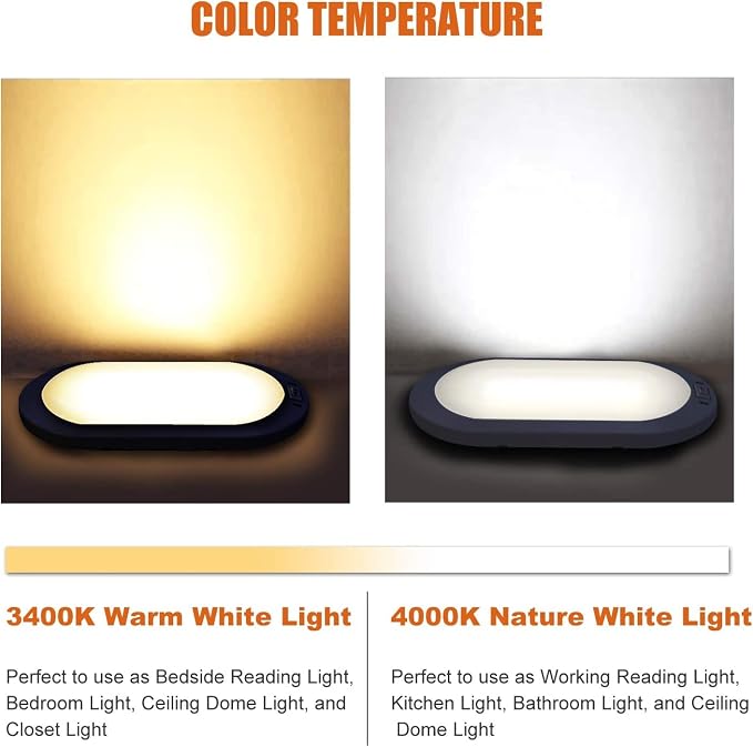 Facon Dual-Tone 12Volts Bright RV LED Interior Light - Image 3