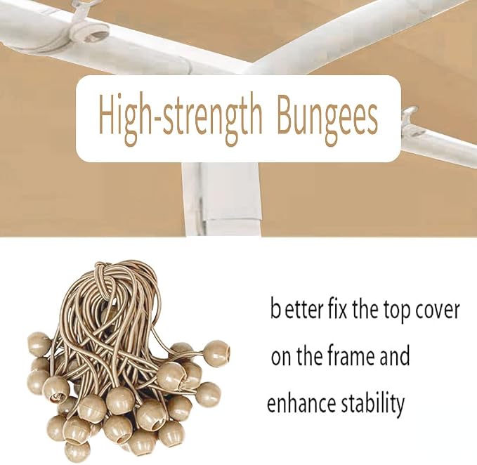 Rutile 12'x20' Carport Canopy ONLY Tent Garage Replacement Top Tarp Car Shelter - Image 2