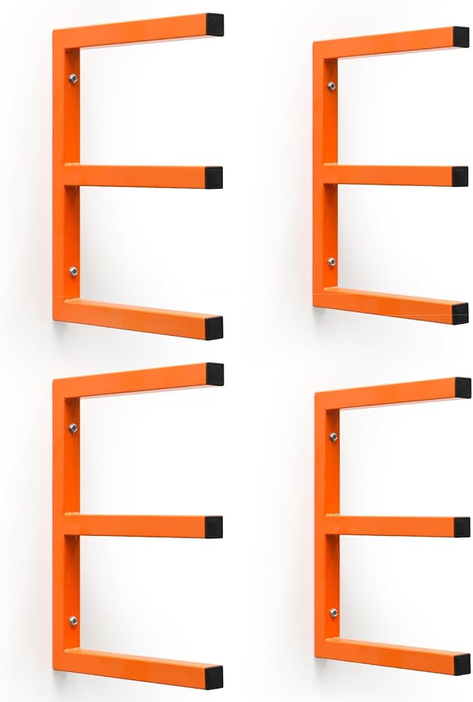 4 Pack Wood Organizer and Lumber Storage Rack Wall Mount, Heavy Duty Wood by LEEKIMID
