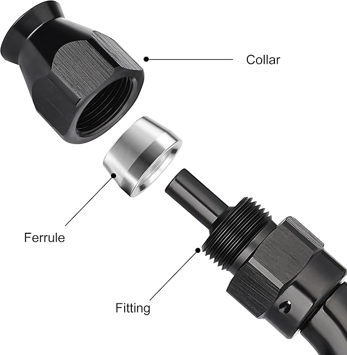 EVIL ENERGY 4AN 30 Degree PTFE One Piece Full Flow End Hose Fitting Aluminum - Image 2