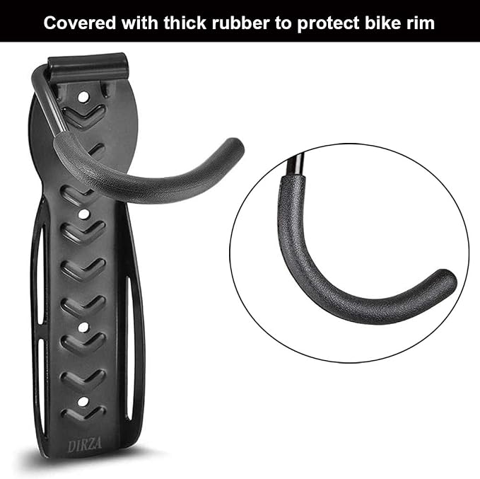 Dirza Bike Rack Garage Wall Mount Bike Hanger Storage System Vertical Bike Hook - Image 5