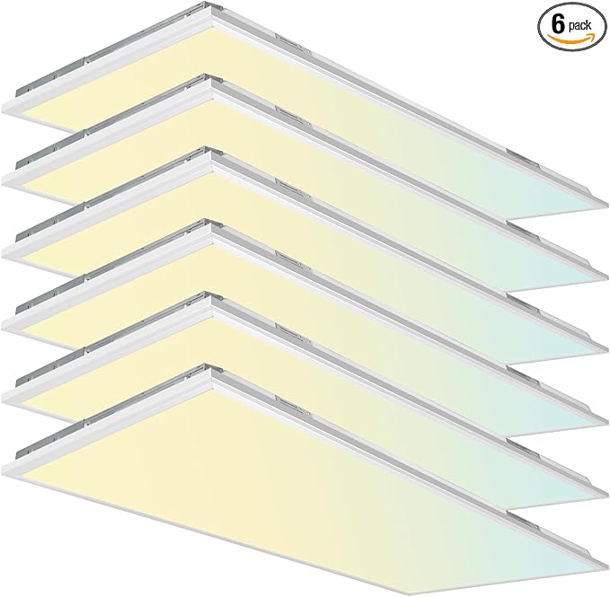 2X4 Led Flat Panel Light, 0-10V Dimmable, 3000K/4000K/5000K, 30W/40W/50W by Unknown