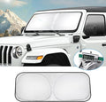 T TGBROS Windshield Sun Shade for 2018-2025 Jeep Wrangler JL & 2/4 Door 4XE & by TTGBROS