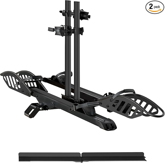 E-Bike Rack with Ramp, Hitch 2 Bike Rack, 200 lbs Capacity Electric Bike Carrier by YoungElectric