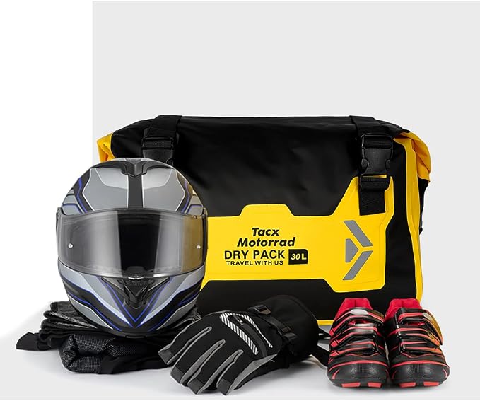 Motorcycle Saddle Bags Tail Bag, 30L Roll-top Waterproof Motor Detachable Side - Image 7