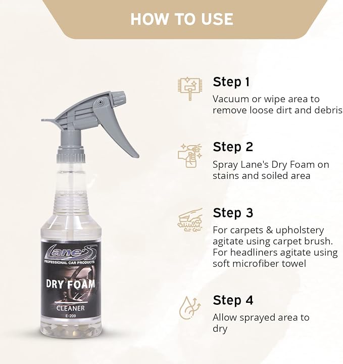 LANE'S Carpet Cleaner Spray- Carpet Cleaner Foam, Removes Odor, Fights Tough - Image 4