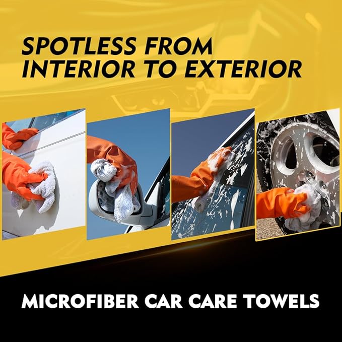 HOMEXCEL White Microfiber Cleaning Cloth 12 Pack, 12.5 x 12.5 inch Microfiber - Image 4