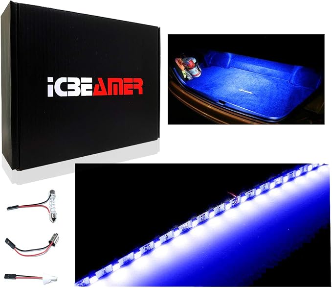 ICBEAMER 12" High Power Blue 18 SMDs 2835 LED Strip Light Universal Fit Car - Image 7