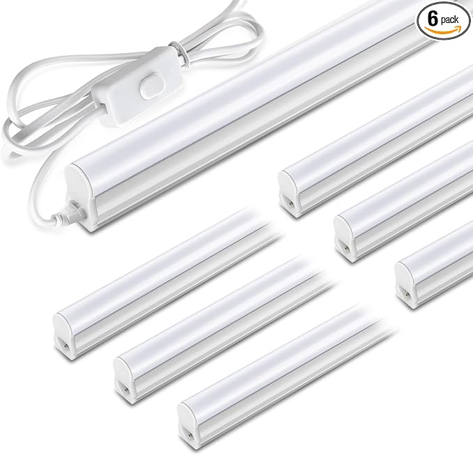 Pak 4FT LED Shop Lights, 2300LM 6500K Cool White, 20W Energy-Saving Super by Paklighting