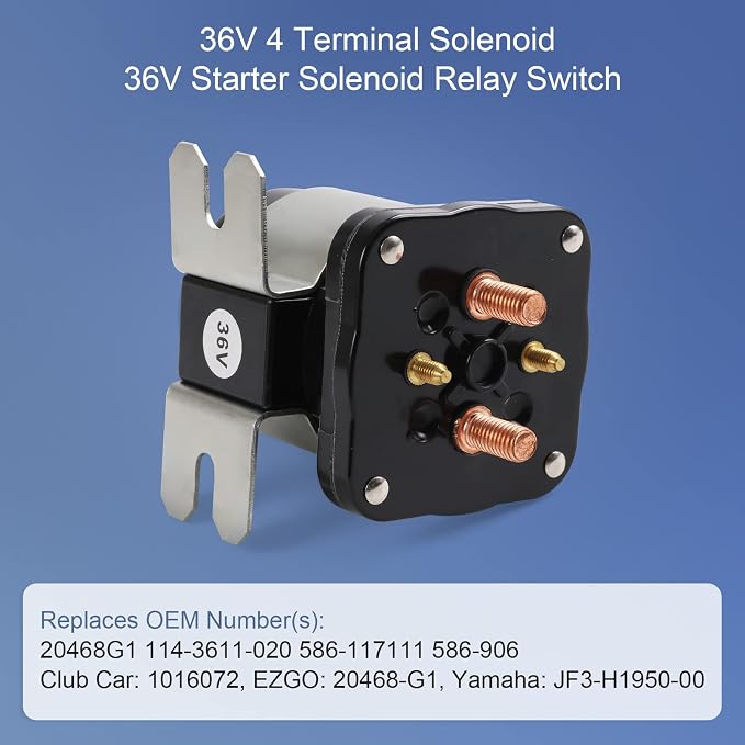 36V 4 Terminal Solenoid 20468G1 36V Solenoid Relay Switch Replacement - Image 3