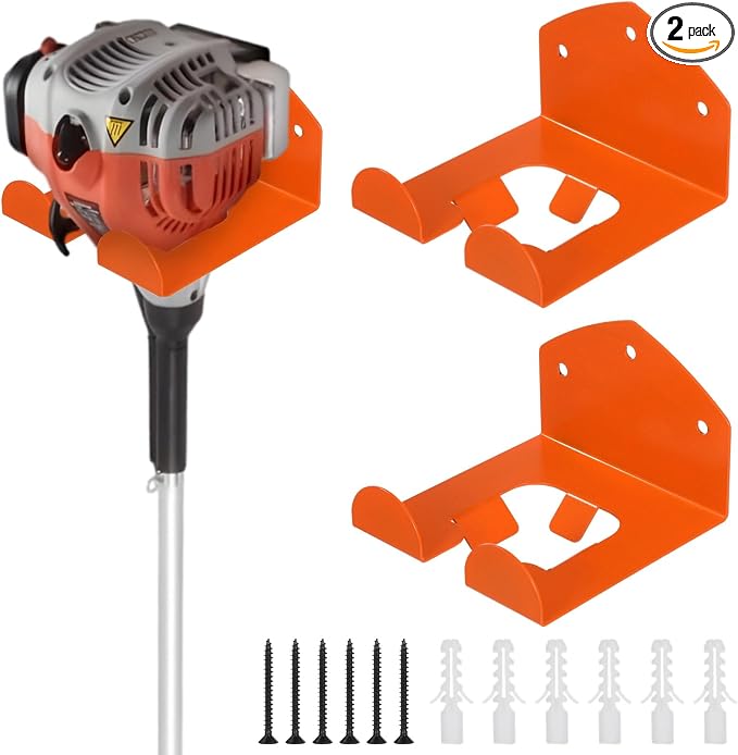 Homaisson 2 PCS Grass Trimmer Wall Rack, Heavy-Duty Hedge Trimmer Wall Mounted by Homaisson