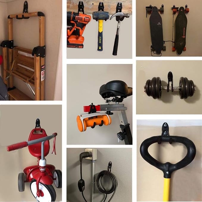 Garage Storage Utility Hooks，Garage Garden Tool Organizer，Steel Wall Mount Hooks - Image 8