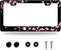 Cherry Blossom License Plate Frame Beautiful Flowers Pink License Plate by GORSNKYE