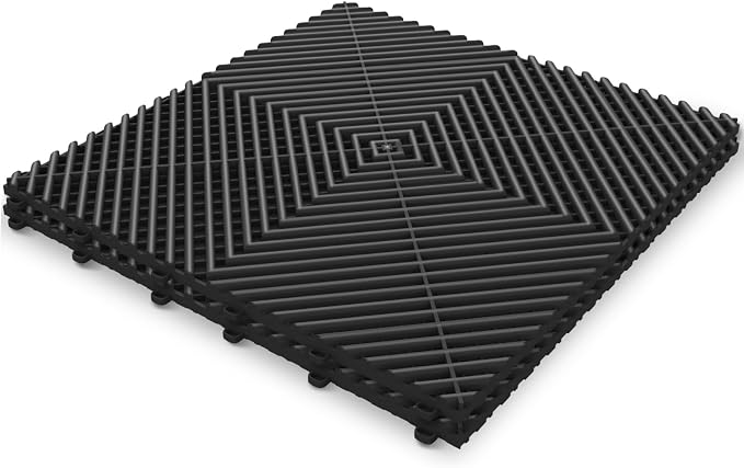 50PCS|15.7"x15.7" Garage Flooring Tiles, Non-Slip Interlocking Plastic Garage by Home