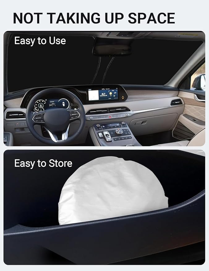 Proadsy for Hyundai Palisade 2020-2025 Windshield Sun Shade 4-Layer Foldable - Image 8