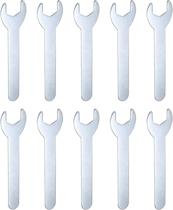 HARFINGTON 10pcs Small Wrench 17x108x2mm Metric U-Shaped Single Open Ended by HARFINGTON