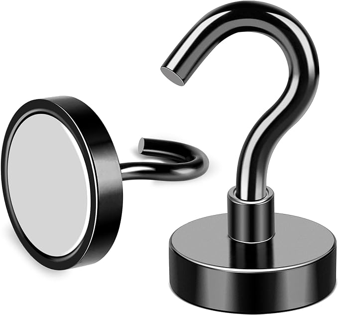 MIKEDE Black Magnetic Hooks Heavy Duty, 28Lbs+ Strong Neodymium Magnets - Image 6