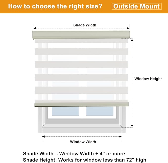 Persilux Cordless Zebra Blinds for Windows Free-Stop Window Shades Dual Layer - Image 8