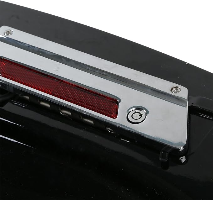 XFMT 5" Vivid Black Stretched Extended Hard Saddlebags Compatible - Image 7