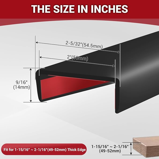 Rubber Edge Trim, Wide U Shaped Edge Trim, Edge Banding - Image 2